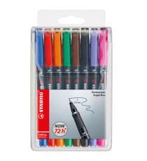 Pennarello OHPen universal permanente 841 - punta superfine 0,4 mm - colori assortiti - Stabilo - conf. 8 pezzi Pennarello OHPen universal permanente 841 - punta superfine 0,4 mm - colori assortiti - Stabilo - conf. 8 pezzi