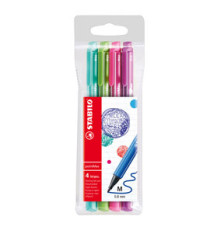 Pennarello PointMax punta feltro - punta 0,80mm - Stabilo - astuccio 4 colori: azzurro,verde,rosa,viola Pennarello PointMax punta feltro - punta 0,80mm - Stabilo - astuccio 4 colori: azzurro,verde,rosa,viola