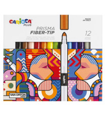 Pennarello Prisma - punta 3,7 mm - colori assortiti - Carioca Plus - conf. 12 pezzi