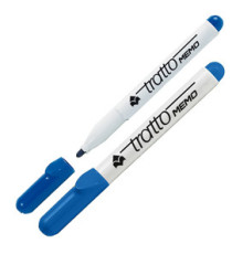 Pennarello Tratto Memo - a secco - per lavagne cancellabili - punta conica - tratto 2,5 mm - blu - Tratto Pennarello Tratto Memo - a secco - per lavagne cancellabili - punta conica - tratto 2,5 mm - blu - Tratto