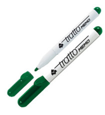 Pennarello Tratto Memo - a secco - per lavagne cancellabili - punta conica - tratto 2,5 mm - verde - Tratto Pennarello Tratto Memo - a secco - per lavagne cancellabili - punta conica - tratto 2,5 mm - verde - Tratto