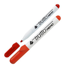 Pennarello Tratto Memo- a secco - per lavagne cancellabili - punta conica - tratto 2,5 mm - rosso - Tratto Pennarello Tratto Memo- a secco - per lavagne cancellabili - punta conica - tratto 2,5 mm - rosso - Tratto
