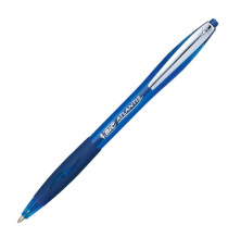Penne a sfera a scatto Atlantis Soft  - punta 1,0mm - blu - clip in metallo - Bic - conf. 12 pezzi
