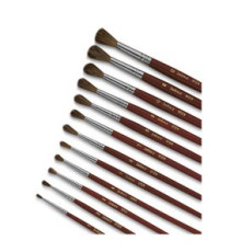 Pennello punta tonda serie 9124 - punta tonda - pelo pony - n.3 - Lebez