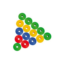 Perle in plastica - 2 cm - colori e forme assortiti - CWR - bauletto 140 pezzi