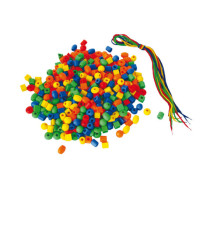 Perle in plastica - 2 cm - colori e forme assortiti - CWR - bauletto 140 pezzi