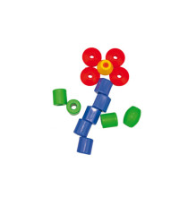 Perle in plastica - 2 cm - colori e forme assortiti - CWR - bauletto 140 pezzi