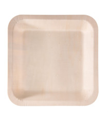 Piatto piano monouso - quadrato - 25 x 25 cm - legno - colore naturale - Signor Bio - conf. 50 pezzi Piatto piano monouso - quadrato - 25 x 25 cm - legno - colore naturale - Signor Bio - conf. 50 pezzi
