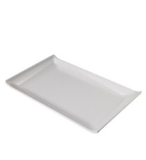 Piatto rettangolare - 23 x 14 x 2,6 cm - melamina - bianco - Leone Piatto rettangolare - 23 x 14 x 2,6 cm - melamina - bianco - Leone