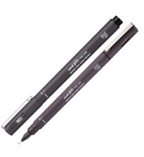 Pin fineliner - punta 0.1 mm - grigio scuro - Uni Mitsubishi Pin fineliner - punta 0.1 mm - grigio scuro - Uni Mitsubishi