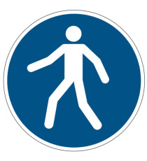 Pittogramma adesivo - da terra - Passaggio obbligatorio - diametro 43 cm - Durable