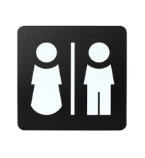 Pittogramma adesivo - toilette uomo/donna - 16 x 16 cm - PVC - nero/bianco - Stilcasa Pittogramma adesivo - toilette uomo/donna - 16 x 16 cm - PVC - nero/bianco - Stilcasa