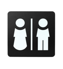 Pittogramma adesivo - toilette uomo/donna - 16 x 16 cm - PVC - nero/bianco - Stilcasa Pittogramma adesivo - toilette uomo/donna - 16 x 16 cm - PVC - nero/bianco - Stilcasa