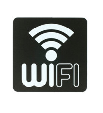 Pittogramma adesivo - Wifi - 16 x 16 cm - PVC - nero/bianco - Stilcasa Pittogramma adesivo - Wifi - 16 x 16 cm - PVC - nero/bianco - Stilcasa