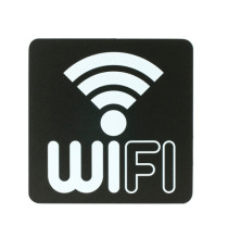 Pittogramma adesivo - Wifi - 16 x 16 cm - PVC - nero/bianco - Stilcasa Pittogramma adesivo - Wifi - 16 x 16 cm - PVC - nero/bianco - Stilcasa