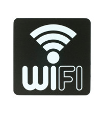 Pittogramma adesivo - Wifi - 16 x 16 cm - PVC - nero/bianco - Stilcasa Pittogramma adesivo - Wifi - 16 x 16 cm - PVC - nero/bianco - Stilcasa