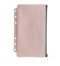 Pochette Confetti - per organiser - c/zip - f.to A5 / Personal - rosa - Filofax