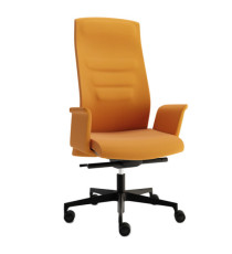 Poltrona direzionale Nordik - con braccioli fissi - arancio - Unisit Poltrona direzionale Nordik - con braccioli fissi - arancio - Unisit