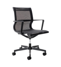 Poltrona direzionale Tekno - schienale basso - nero - Unisit Poltrona direzionale Tekno - schienale basso - nero - Unisit