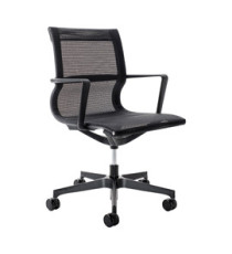 Poltrona direzionale Tekno - schienale basso - nero - Unisit Poltrona direzionale Tekno - schienale basso - nero - Unisit