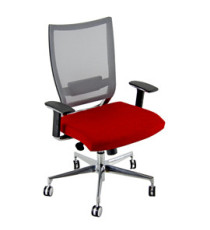 Poltrona semidirezionale Elite concept COTXL - con braccioli regolabili - rosso/grigio - Unisit Poltrona semidirezionale Elite concept COTXL - con braccioli regolabili - rosso/grigio - Unisit
