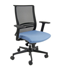 Poltrona semidirezionale Elite wing WIBST - con braccioli regolabili - celeste - Unisit Poltrona semidirezionale Elite wing WIBST - con braccioli regolabili - celeste - Unisit