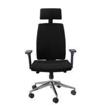 Poltrona semidirezionale Larissa XL - con braccioli regolabili e poggiatesta - nero - Unisit Poltrona semidirezionale Larissa XL - con braccioli regolabili e poggiatesta - nero - Unisit