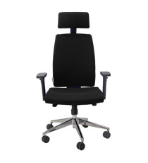 Poltrona semidirezionale Larissa XL - con braccioli regolabili e poggiatesta - nero - Unisit Poltrona semidirezionale Larissa XL - con braccioli regolabili e poggiatesta - nero - Unisit