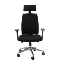 Poltrona semidirezionale Larissa XL - con braccioli regolabili e poggiatesta - nero - Unisit Poltrona semidirezionale Larissa XL - con braccioli regolabili e poggiatesta - nero - Unisit