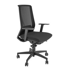 Poltrona semidirezionale Light - con ruote e braccioli - nero - Unisit Poltrona semidirezionale Light - con ruote e braccioli - nero - Unisit