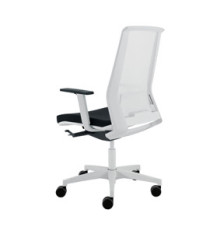 Poltrona semidirezionale Light LLB - con braccioli regolabili - nero/bianco - Unisit Poltrona semidirezionale Light LLB - con braccioli regolabili - nero/bianco - Unisit