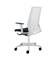 Poltrona semidirezionale Light LLB - con braccioli regolabili - nero/bianco - Unisit Poltrona semidirezionale Light LLB - con braccioli regolabili - nero/bianco - Unisit