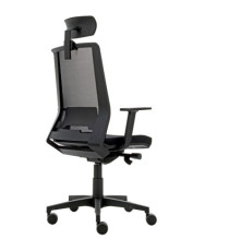 Poltrona semidirezionale Light LLNPG - con braccioli regolabili e poggiatesta - nero - Unisit Poltrona semidirezionale Light LLNPG - con braccioli regolabili e poggiatesta - nero - Unisit