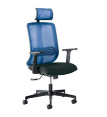 Poltrona semidirezionale Vertigo VRAPG - con braccioli regolabili e poggiatesta - nero/blu - Unisit Poltrona semidirezionale Vertigo VRAPG - con braccioli regolabili e poggiatesta - nero/blu - Unisit