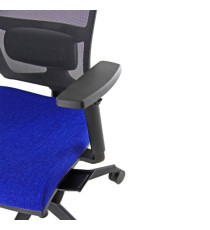 Poltrona semidirezionale Zoe ZOEA - con braccioli regolabili - blu/nero - Unisit Poltrona semidirezionale Zoe ZOEA - con braccioli regolabili - blu/nero - Unisit