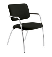 Poltroncina visitatore Lithium LT4G - con braccioli inclusi - nero - Unisit Poltroncina visitatore Lithium LT4G - con braccioli inclusi - nero - Unisit