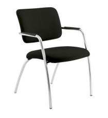 Poltroncina visitatore Lithium LT4G - con braccioli inclusi - nero - Unisit Poltroncina visitatore Lithium LT4G - con braccioli inclusi - nero - Unisit