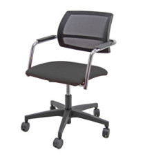 Poltroncina visitatore Lithium LTGN - con braccioli inclusi - nero - Unisit Poltroncina visitatore Lithium LTGN - con braccioli inclusi - nero - Unisit