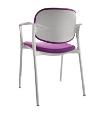 Poltroncina visitatore Step SPBSBR - con braccioli inclusi - prugna - Unisit Poltroncina visitatore Step SPBSBR - con braccioli inclusi - prugna - Unisit