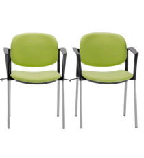 Poltroncina visitatore Step SPBSBR - con braccioli inclusi - verde - Unisit Poltroncina visitatore Step SPBSBR - con braccioli inclusi - verde - Unisit