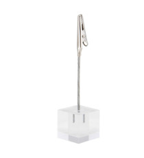 Porta tag - a pinza in acrilico - nero - Securit - set 6 pezzi