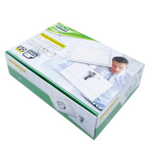 Portabadge con clip e spilla - 9 x 5,5 cm - Lebez - conf. 50 pezzi