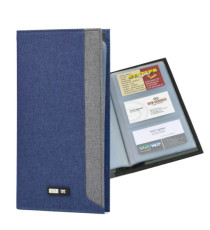 Portabiglietti  in tessuto - 12 x 23 cm - capacità 64 biglietti - blu - City Time Portabiglietti  in tessuto - 12 x 23 cm - capacità 64 biglietti - blu - City Time