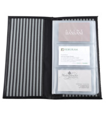Portabiglietti da visita Professional - similpelle - nero - 12,5x23,5 cm - City Time Portabiglietti da visita Professional - similpelle - nero - 12,5x23,5 cm - City Time