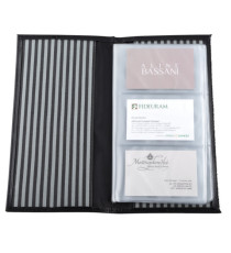 Portabiglietti da visita Professional - similpelle - nero - 12,5x23,5 cm - City Time Portabiglietti da visita Professional - similpelle - nero - 12,5x23,5 cm - City Time
