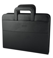 Portablocco - similpelle - c/anelli - nero - 28,5x36 cm - City Time Portablocco - similpelle - c/anelli - nero - 28,5x36 cm - City Time