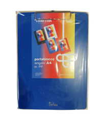 Portablocco con molla in metallo - copertina in PPL - A4 - blu - Iternet