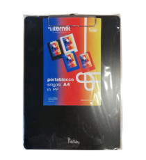 Portablocco con molla in metallo - copertina in PPL - A4 - nero - Iternet