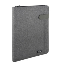 Portablocco Flap - tessuto - grigio - A4 - City Time