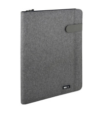 Portablocco Flap - tessuto - grigio - A4 - City Time